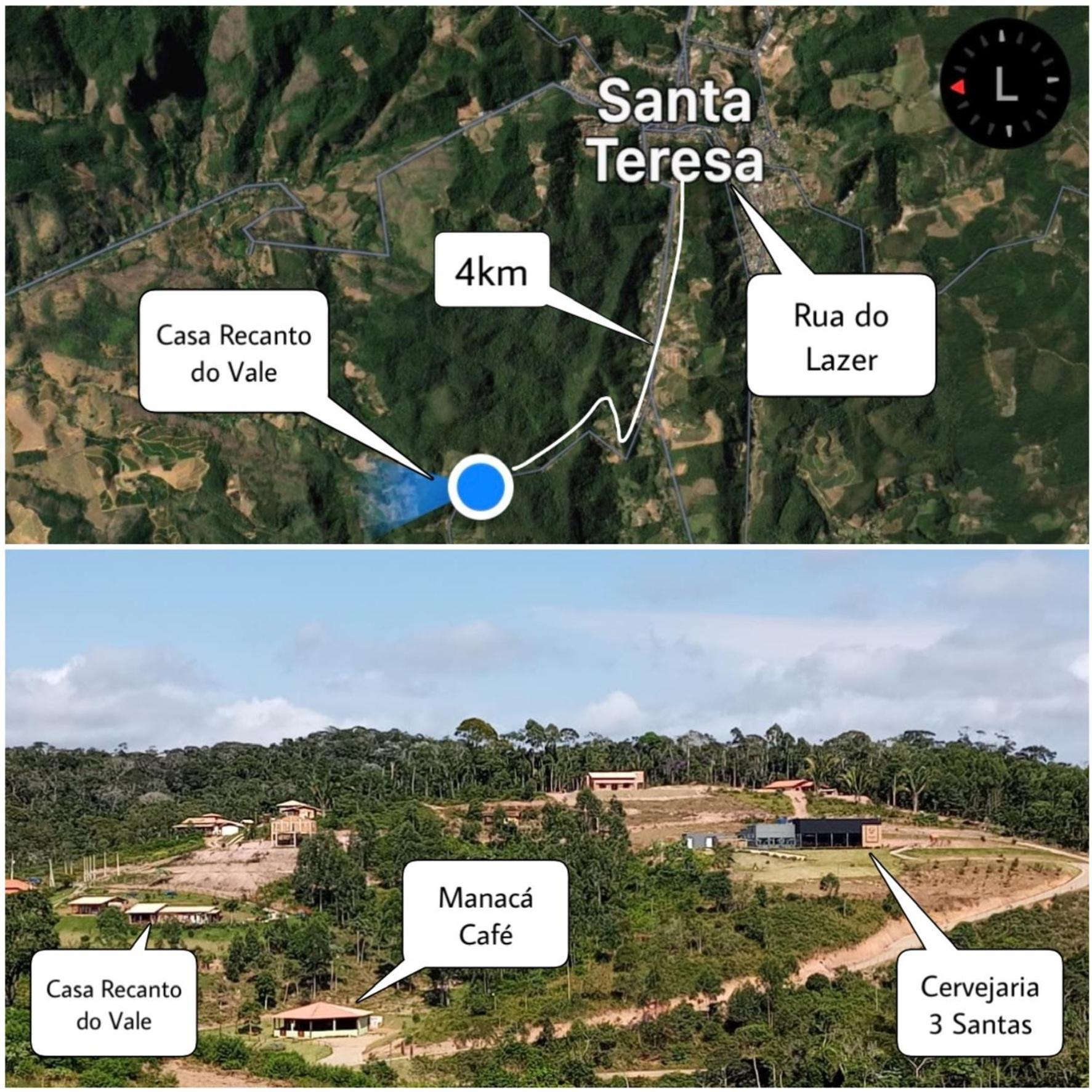 Casa De Campo No Caravaggio Ao Lado Da Cervejaria Tres Santas Santa Teresa  Eksteriør billede
